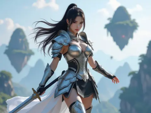 ファンタジー系の女剣士の画像